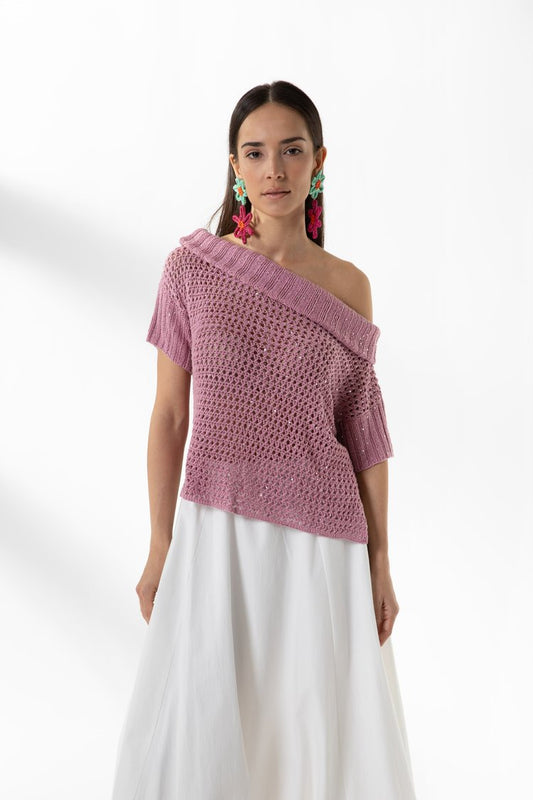 Maglia Canna da Zucchero Sequin