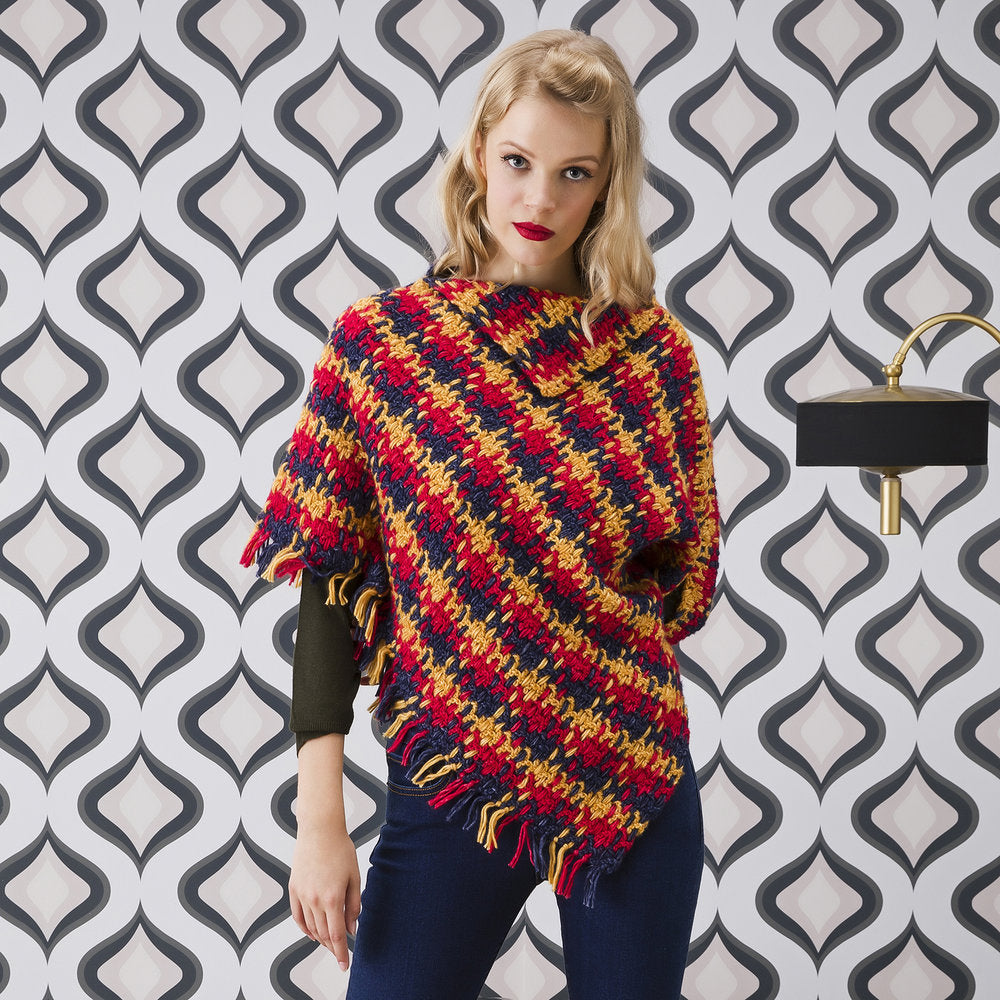 Poncho I love tartan