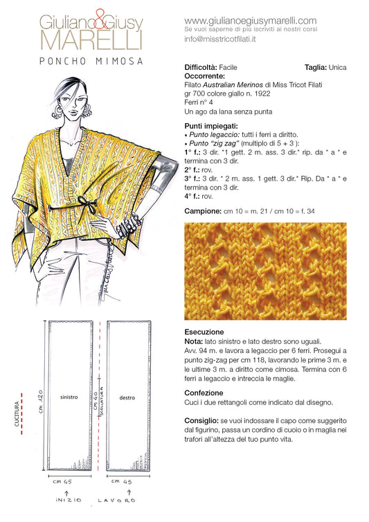 Maglia Facilissima Poncho Mimosa