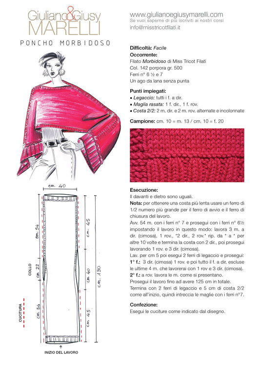 Maglia Facilissima Poncho Morbidoso