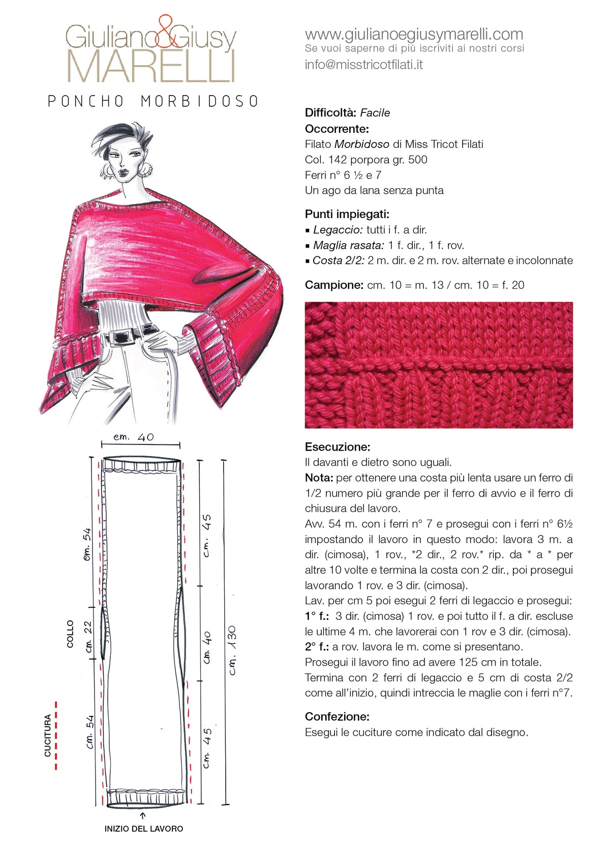 Maglia Facilissima Poncho Morbidoso