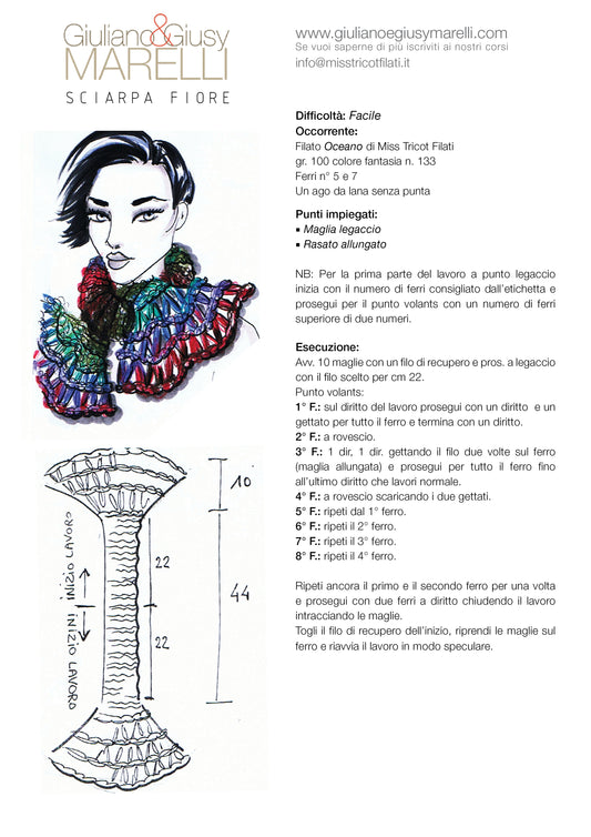 Maglia Facilissima Sciarpa Fiore