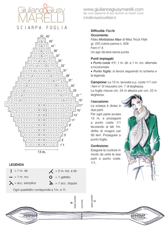 Maglia Facilissima Sciarpa Foglia