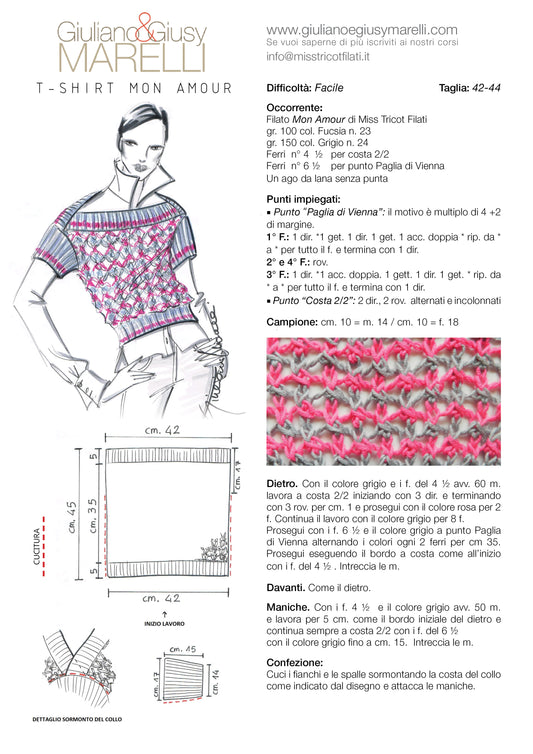 Maglia Facilissima T-shirt Mon Amour