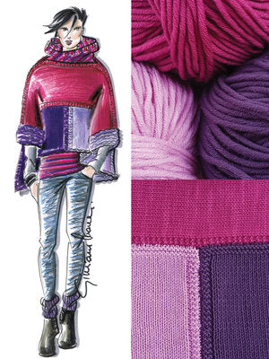 GGM Miss Tricot Poncho Color Block