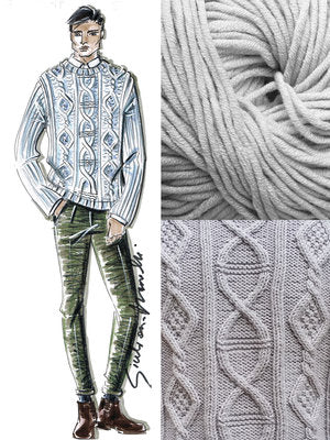 GGM Miss Tricot Pull Grey Aran