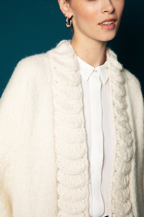 Maxi Cardigan Inca - White Collection
