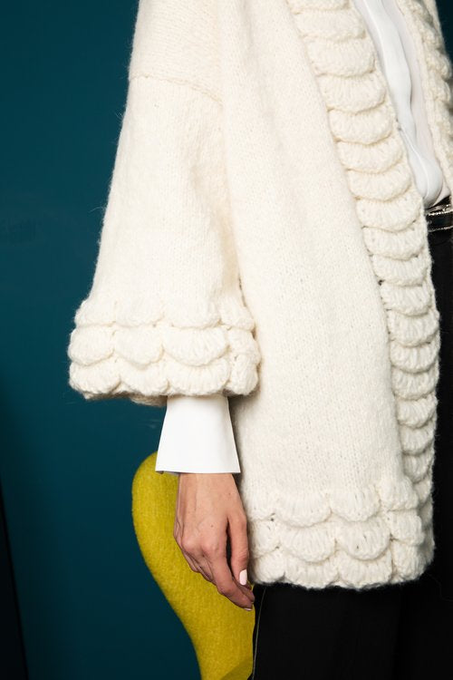 Maxi Cardigan Inca - White Collection