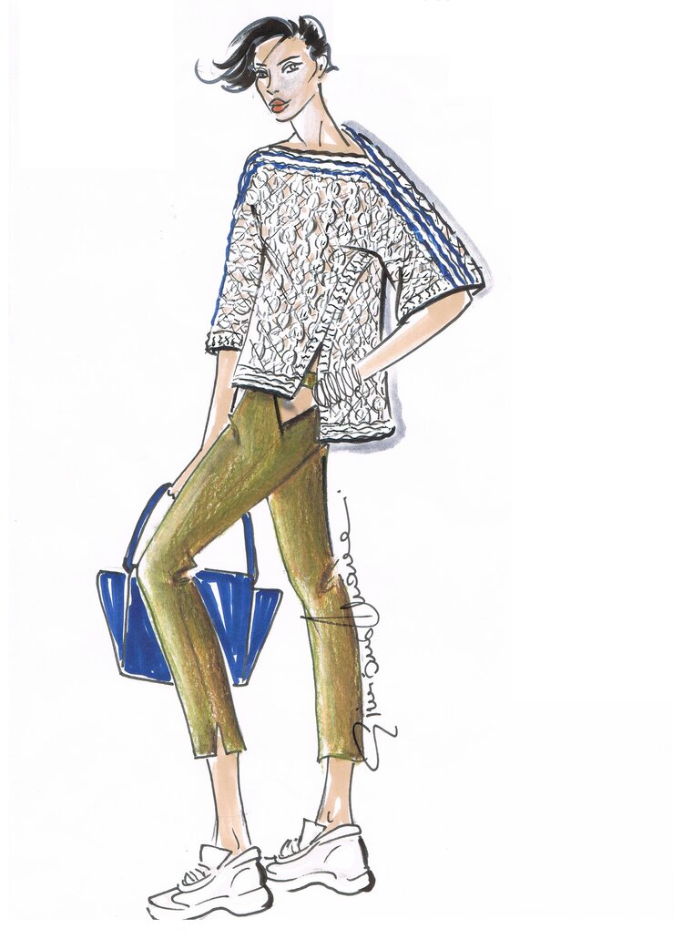 Tunica Navy Lace
